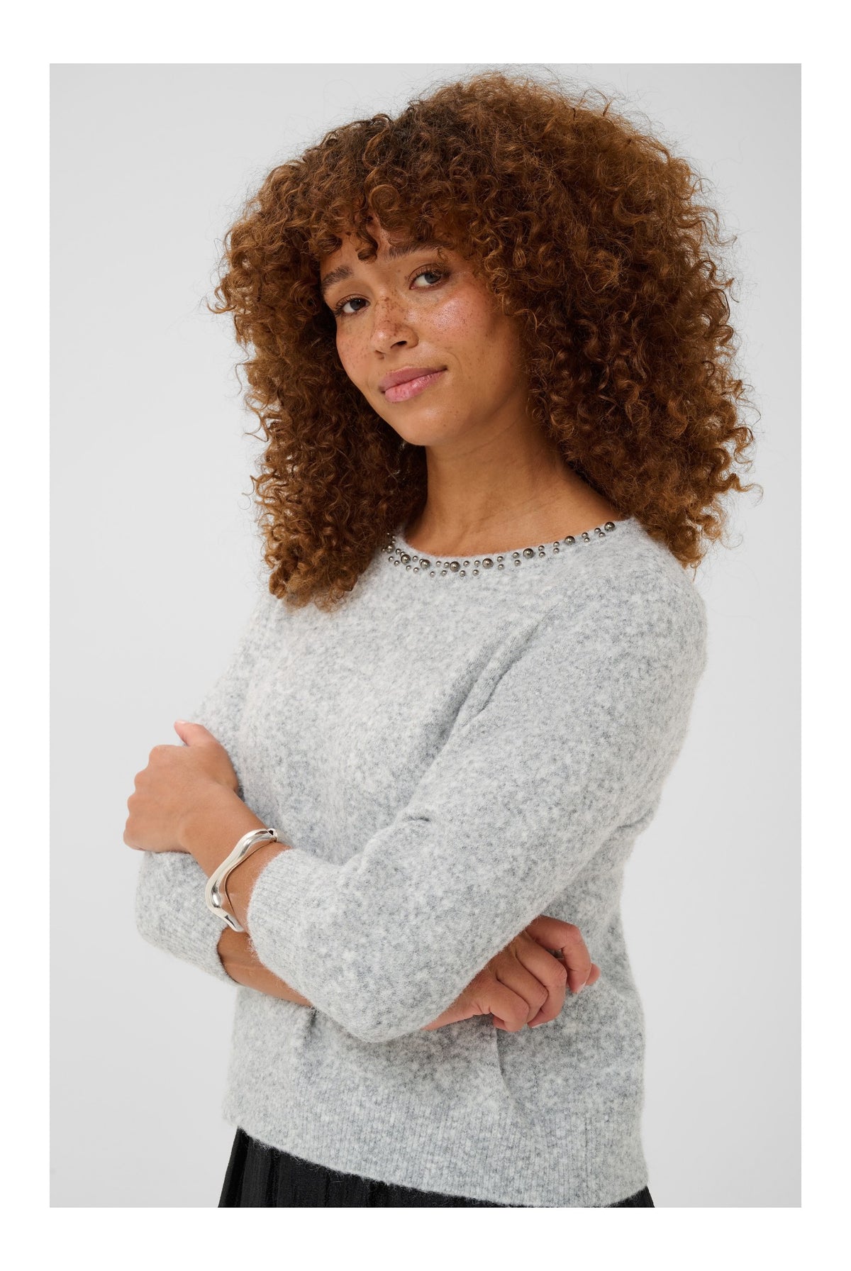 KAselly Pullover Grey Melange - 100123 - 10512296