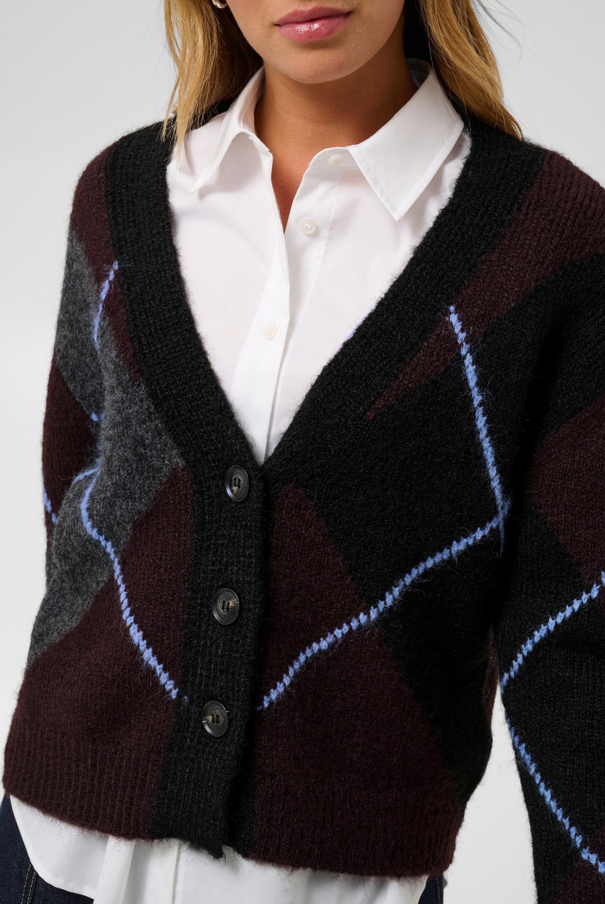 KAgrith Cardigan Mörkgrå melange / Fudge - 10 - 10512617
