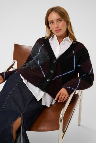 KAgrith Cardigan Mörkgrå melange / Fudge - 10 - 10512617 Thumbnail