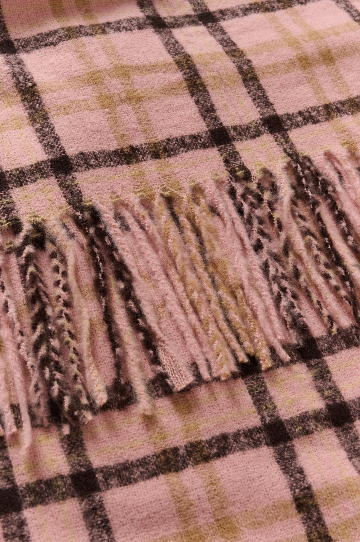KAwillow Rutig halsduk Rose Pink/Multi Check - 100062 - 10513026