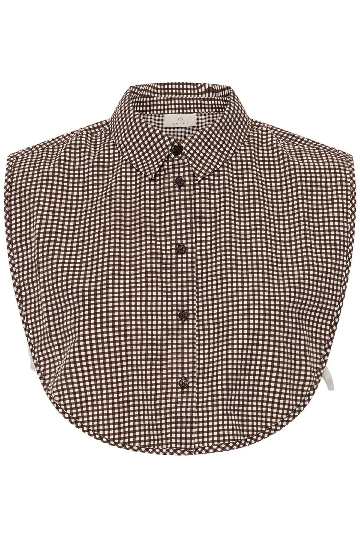 KAbine rutig krage Coffee Bean/Chalk Checks - 100 - 10513031