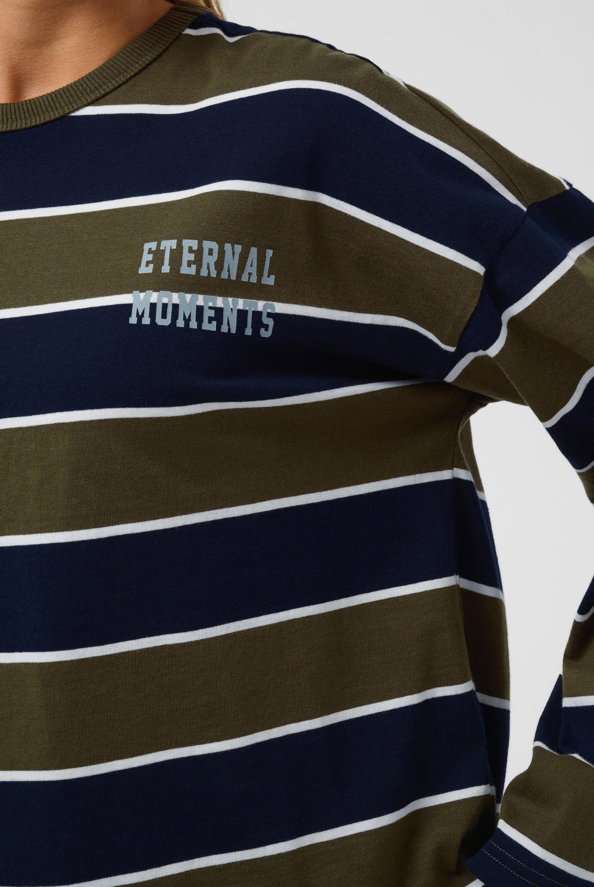 KAelona LS T-Shirt Olive / Midnight Wide Stripe - - 10513133
