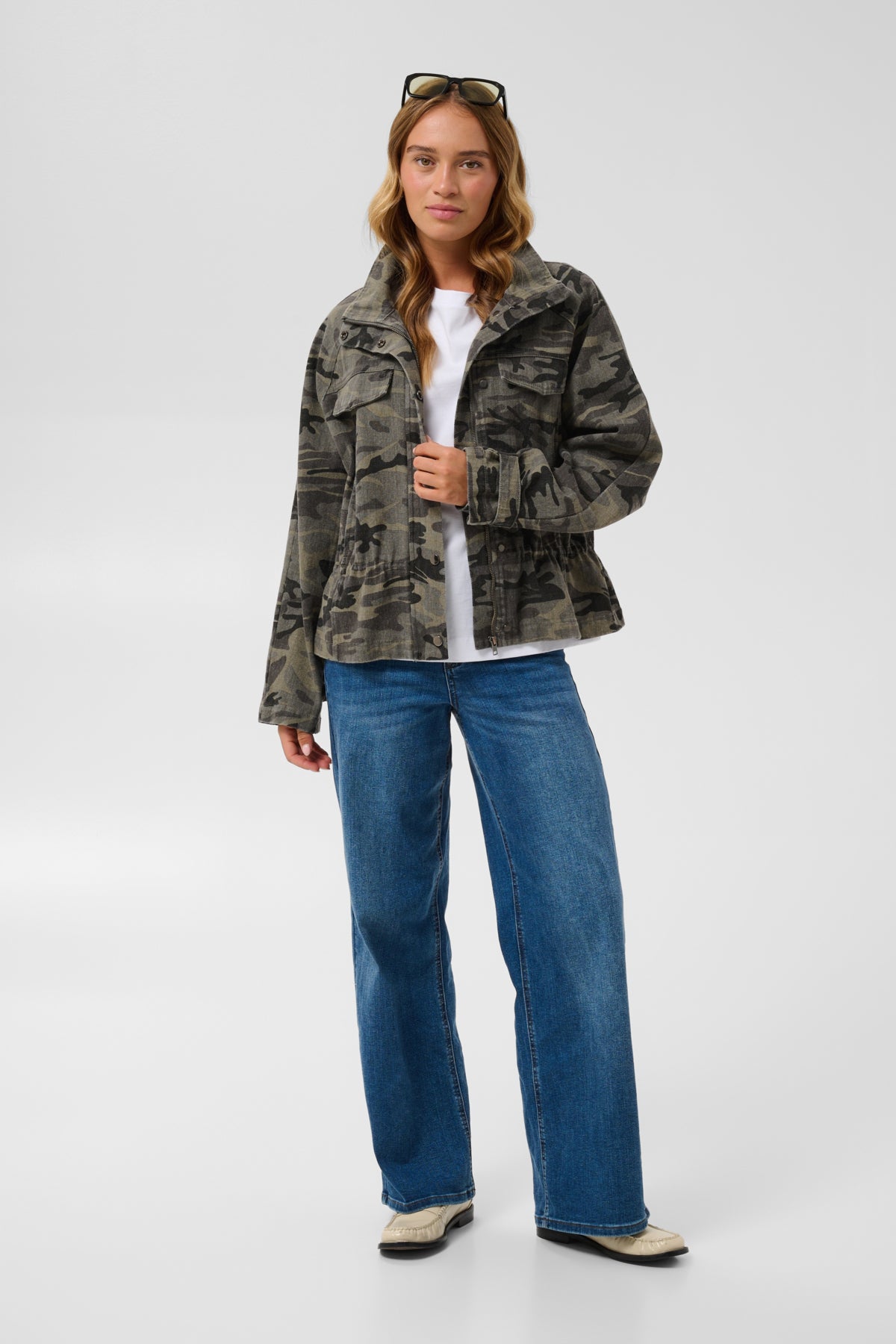 KAlilana Cargo Jacket Grå / Beige Kamouflagemönster - 10513243
