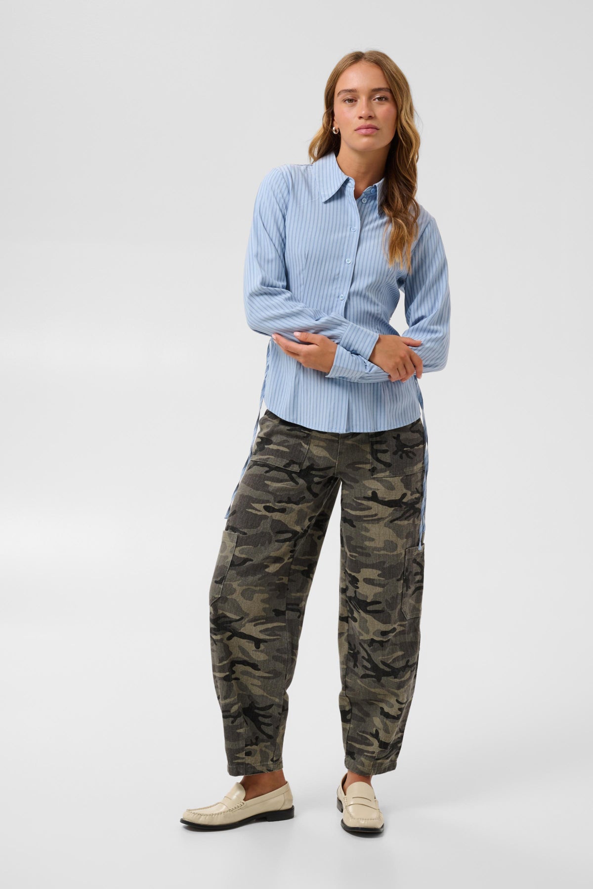 KAlilana Cargo Pants Grå / Beige Camouflagemönster - 10513244