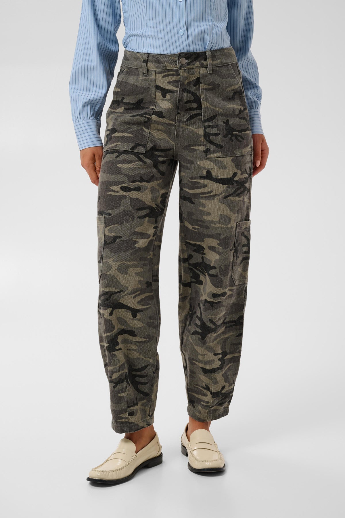 KAlilana Cargo Pants Grå / Beige Camouflagemönster - 10513244