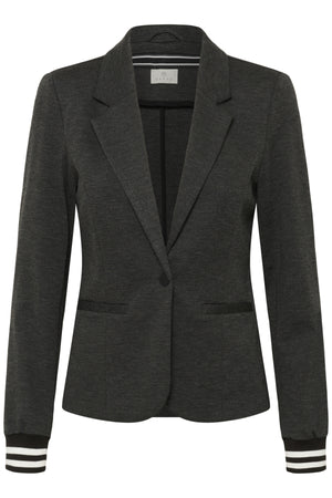 Kinnie Blazer Gråmelerad - Svart/Kritrandig