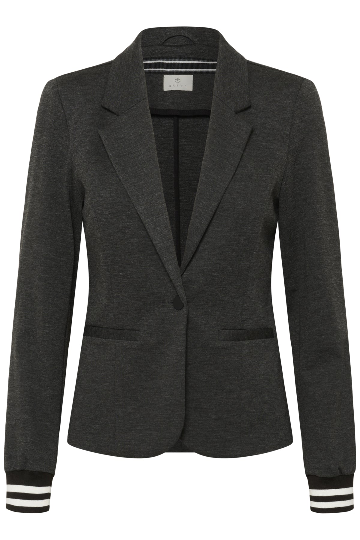 Kinnie Blazer Gråmelerad - Svart/Kritrandig