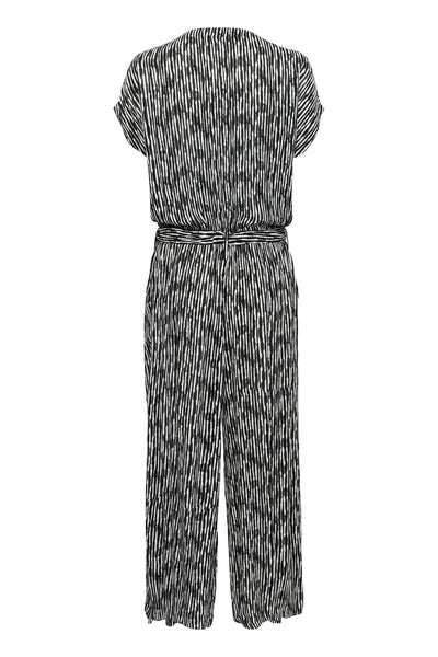 KAmille Amber Jumpsuit Printed Black/Chalk Graphic Lines - 10552230 Thumbnail