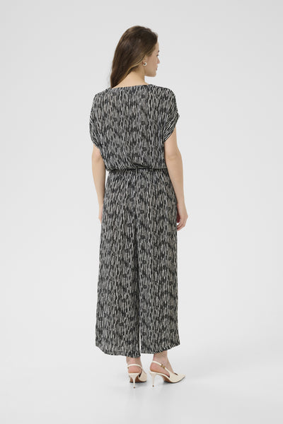 KAmille Amber Jumpsuit Printed Black/Chalk Graphic Lines - 10552230 Thumbnail