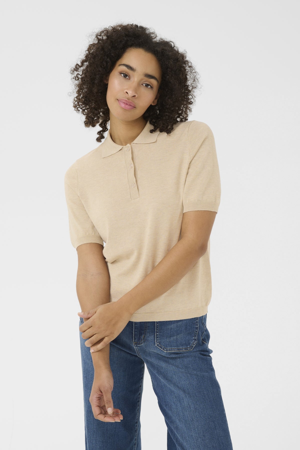KAlizza Basic Polo Pullover Feather Gray Melange - 10552426