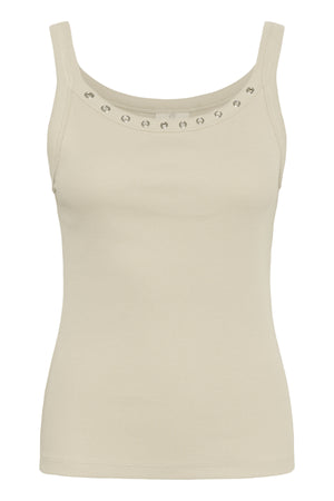 KAcarna Eyelets Tank Top Feather Gray - 10552428