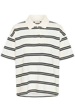 KApirrie Pikétröja Chalk W. Black Twin Stripes - 10552460