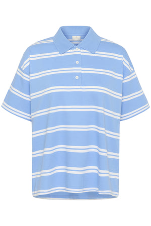 KApirrie Pikétröja Vista Blue m. Chalk Twin-rand - 10552460