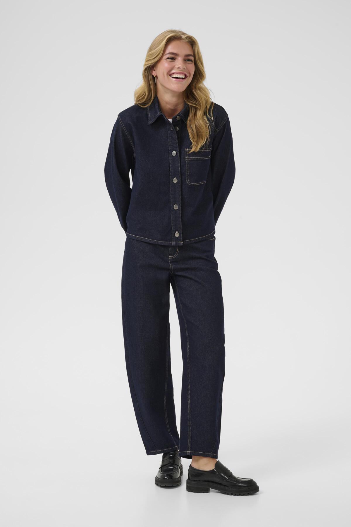 KArory Barrel Jeans Unwashed Blue Denim - 10552476