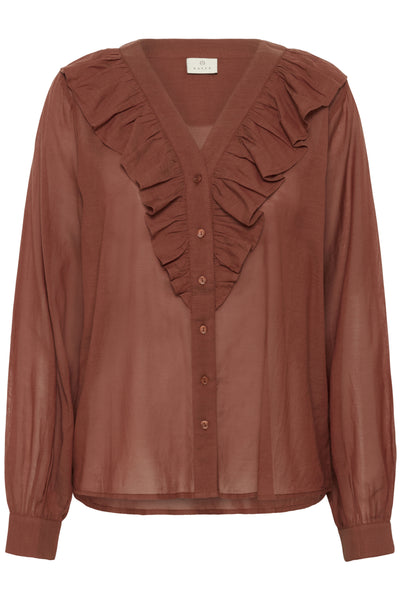 KAlane Frill Blouse Henna - 10552480 Thumbnail