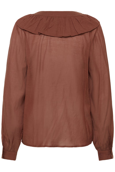 KAlane Frill Blouse Henna - 10552480 Thumbnail