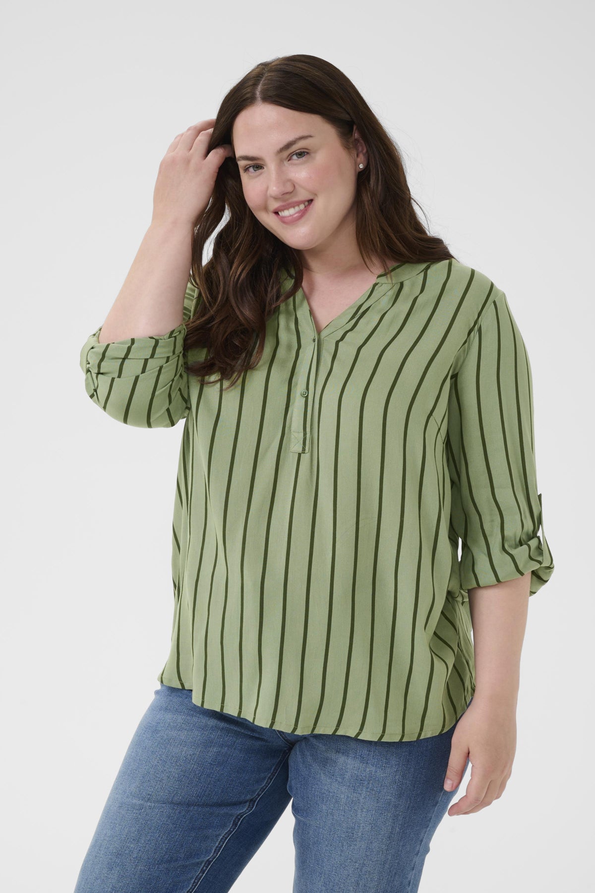 KCsida Blouse Sea Spray/Forest Night Stripe - 10580350