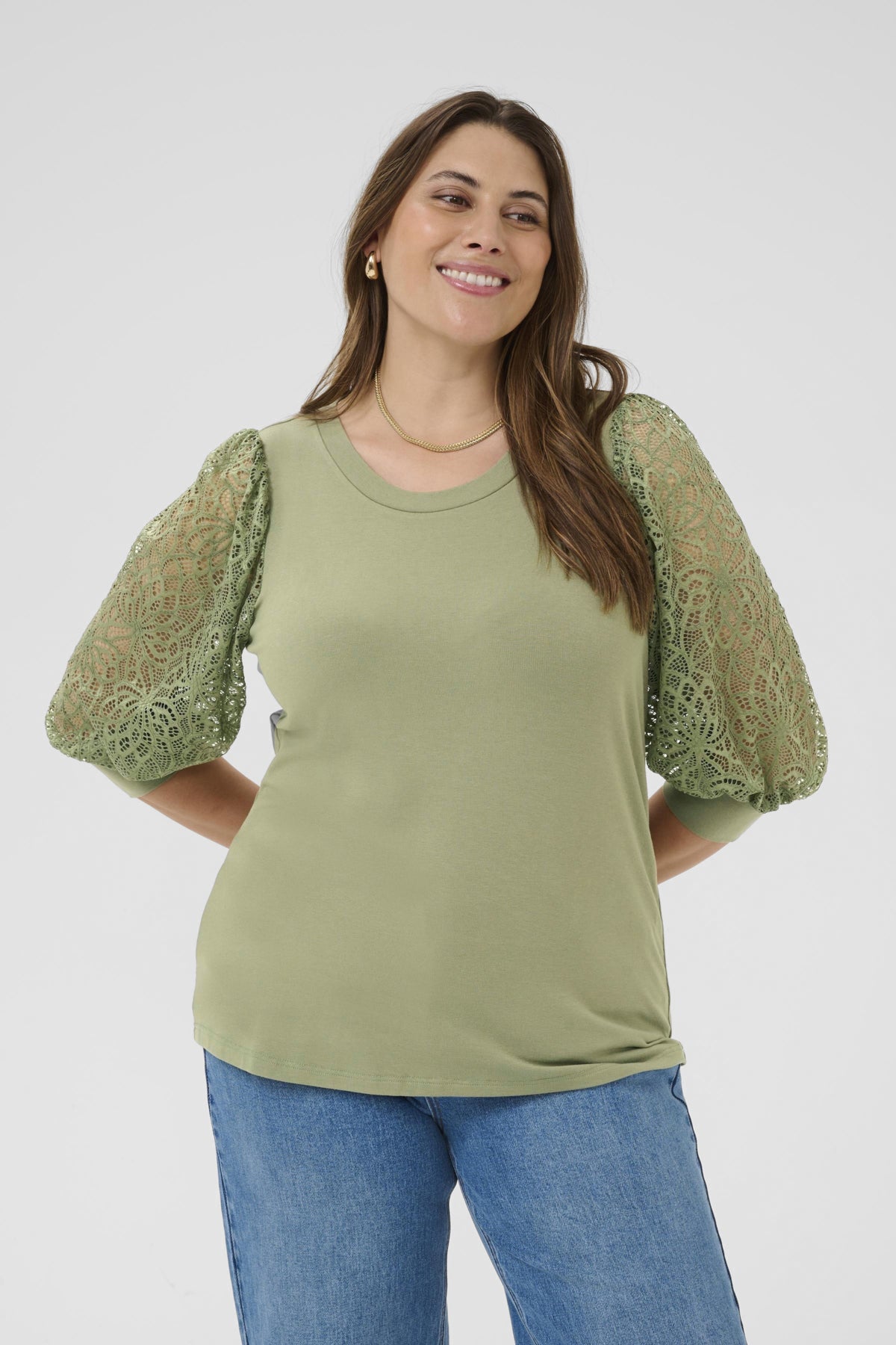 KCbella Lace T-Shirt Sea Spray CC - 109059 - 10581899