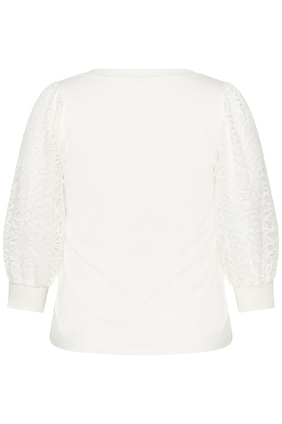 KCbella Lace T-Shirt Chalk - 110602 - 10581899 Thumbnail