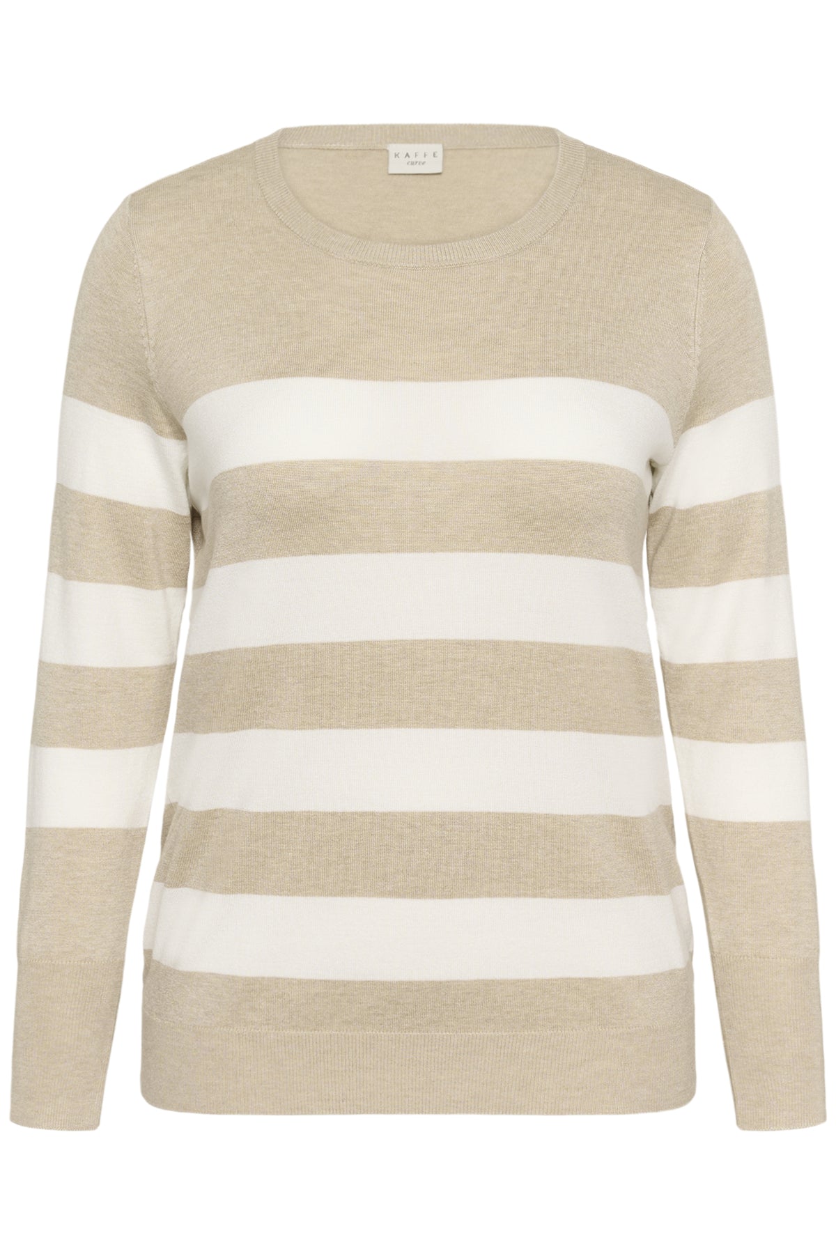 KClizzy Randig Stickad Pullover Feather G. M/Chalk Wide Stripe - 10582600
