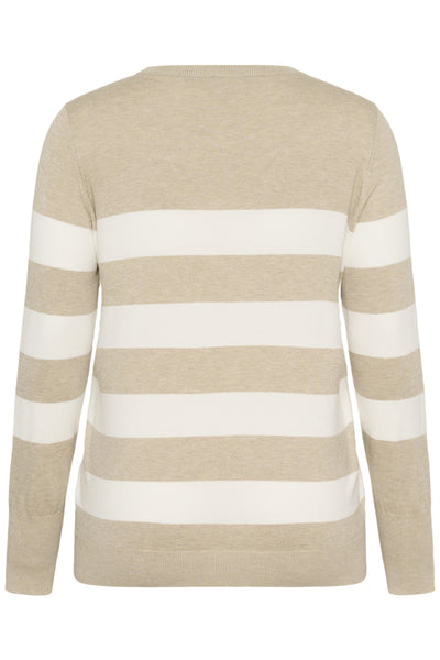 KClizzy Randig Stickad Pullover Feather G. M/Chalk Wide Stripe - 10582600 Thumbnail