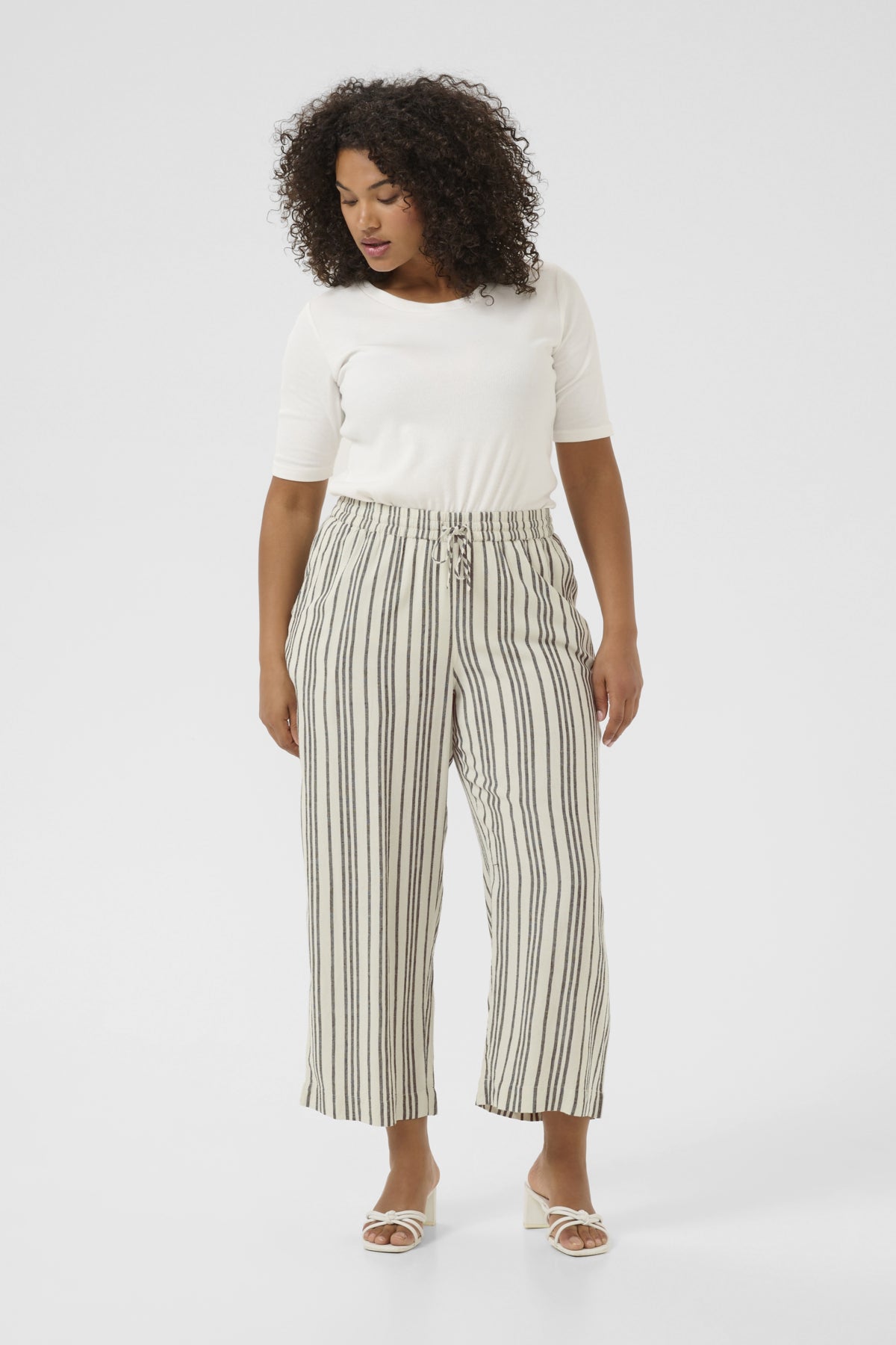 KCmille Cropped Pants Moonstruck / Black Stripe - 10583098