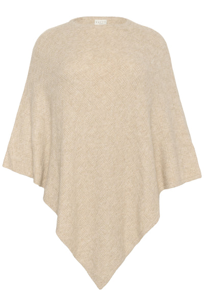 KCjenny Stickad Poncho Feather Gray Melange Thumbnail