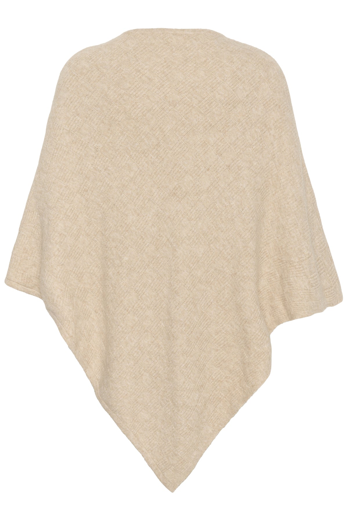 KCjenny Stickad Poncho Feather Gray Melange