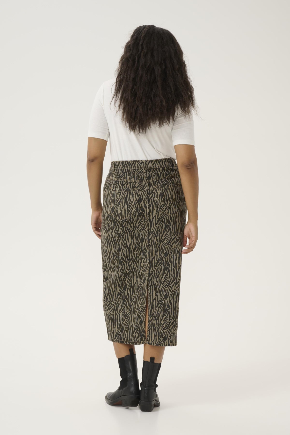KAleonoma Denimskirt Feather Gray / Black Animal - 10583408