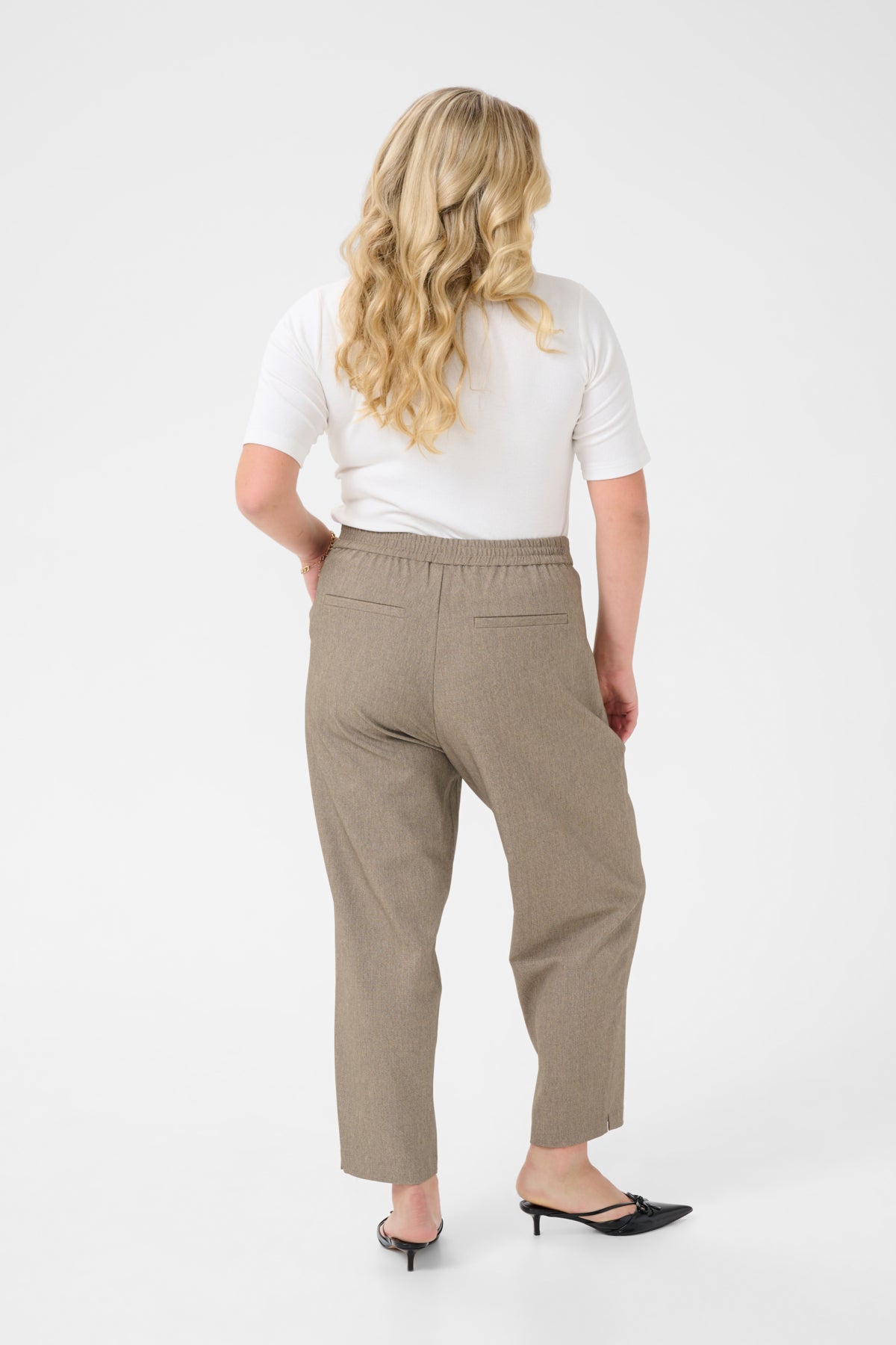 KCtilda Cropped Pants Feather Gray Melange - 10583414