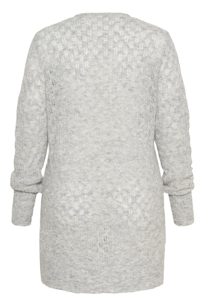KCloura Cardigan Ljusgråmelerad - 10583482 Thumbnail