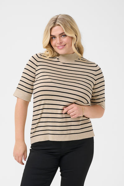 KClizzy Randig Polotröja Feather Gray / Black Stripe - 10583484 Thumbnail