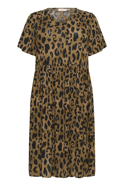 KCmolly Ami Klänning Brun Leopardmönster - 10583503 Thumbnail