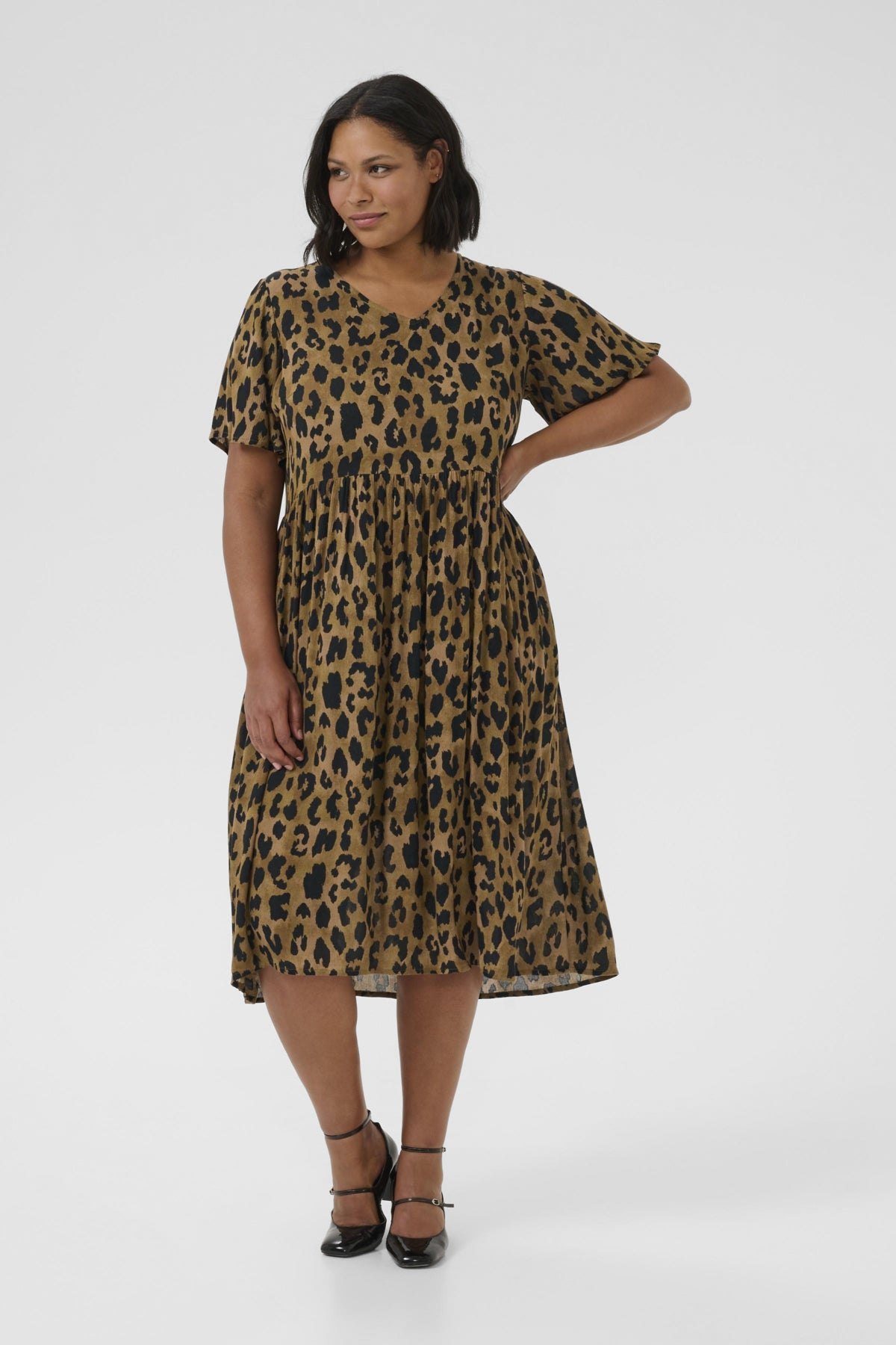 KCmolly Ami Klänning Brun Leopardmönster - 10583503