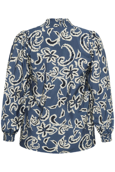 KCmahlia Blouse Bering Sea/White Paisley - 10583628 Thumbnail