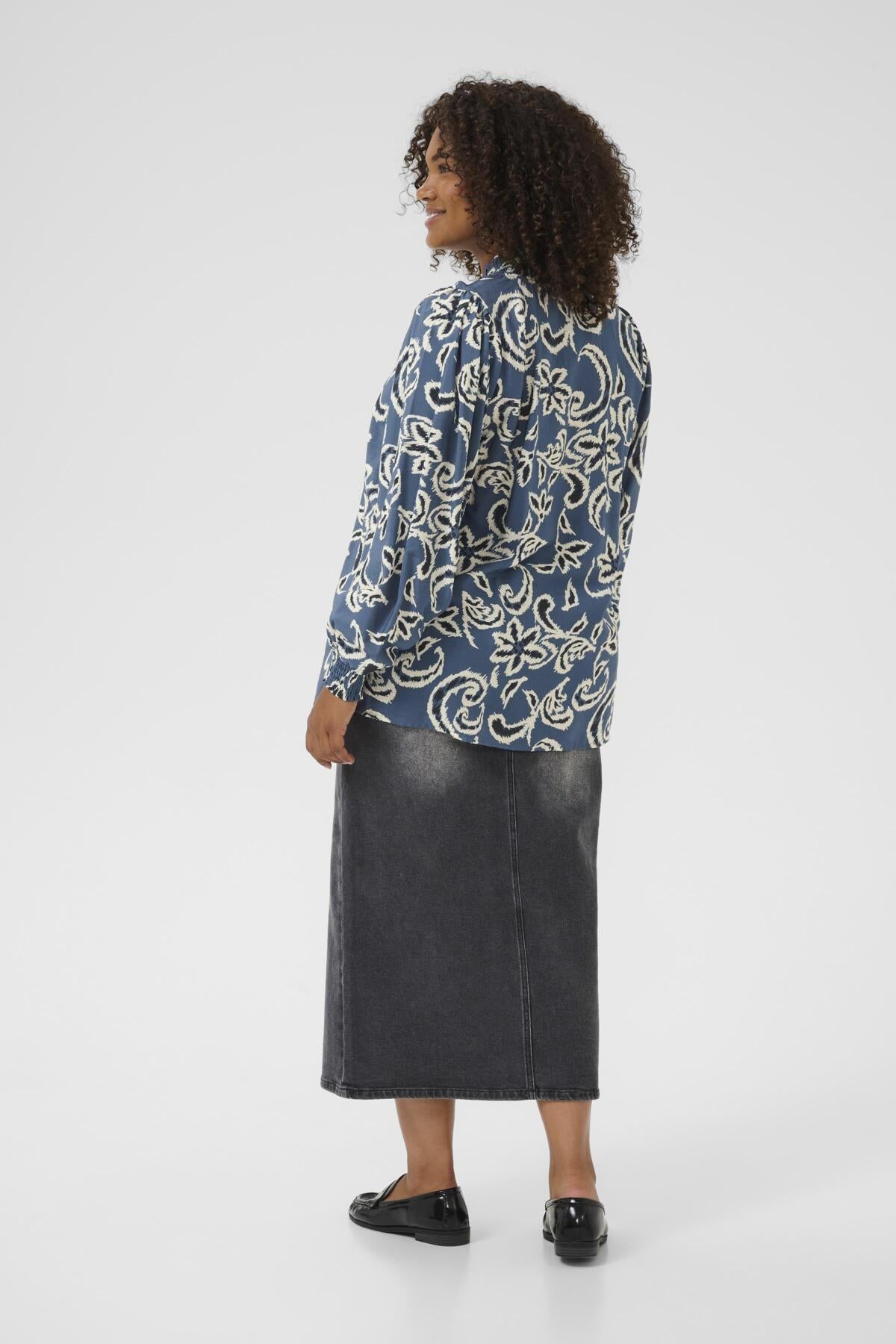 KCmahlia Blouse Bering Sea/White Paisley - 10583628