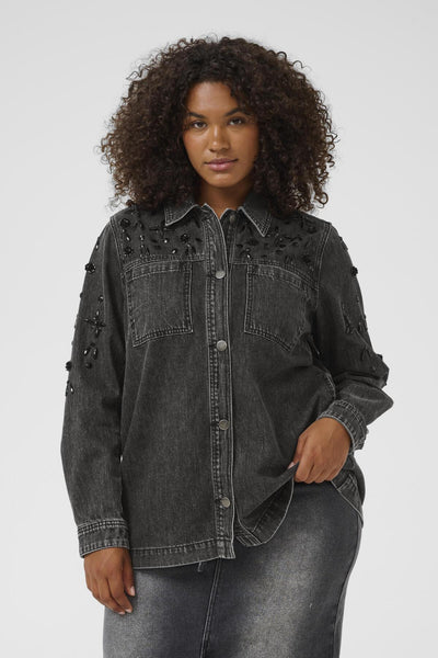 KCjaida Denim Jacket Mörkgrå tvättad denim - 10583648 Thumbnail