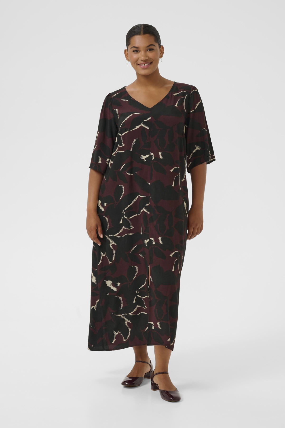 KCmilana Klänning Windsor Wine/Black Flower - 10583650