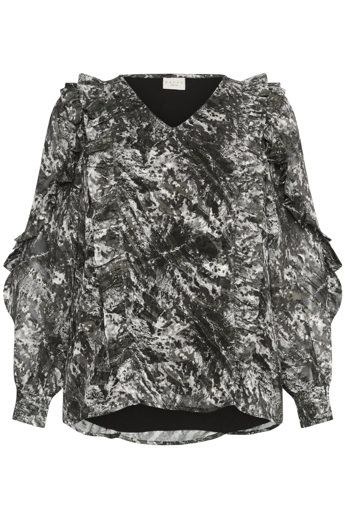 KCalicia Blouse Black/Grey Abstract Graphic - 10583690