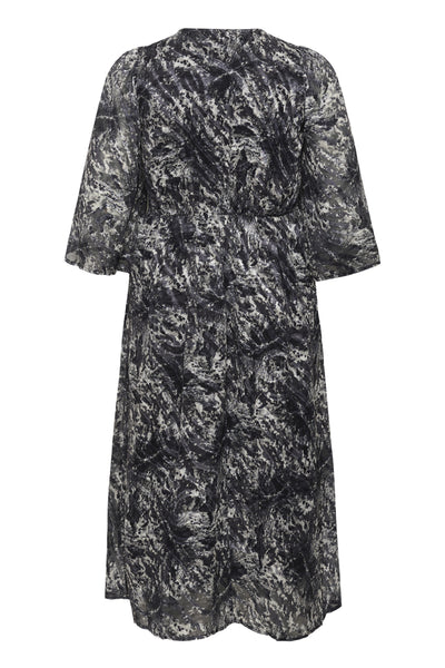 KCalicia Long Dress Svart/Grå Abstrakt Grafik - 10583692 Thumbnail