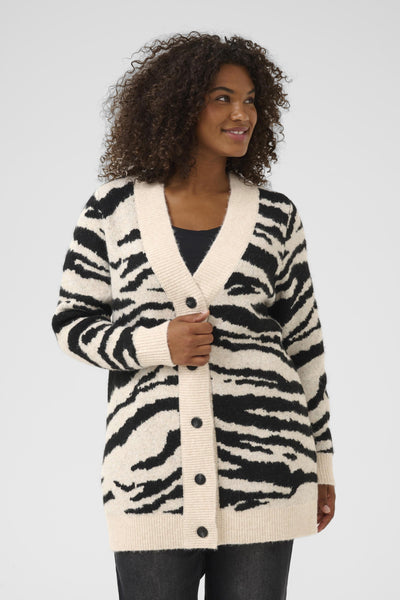 KCsandia Cardigan Turtledove/Black Animal - 10583697 Thumbnail