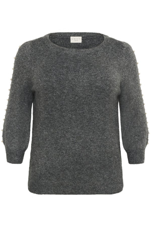 KCletty Pullover Gråmelerad - 10583703