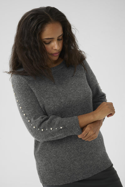 KCletty Pullover Gråmelerad - 10583703 Thumbnail
