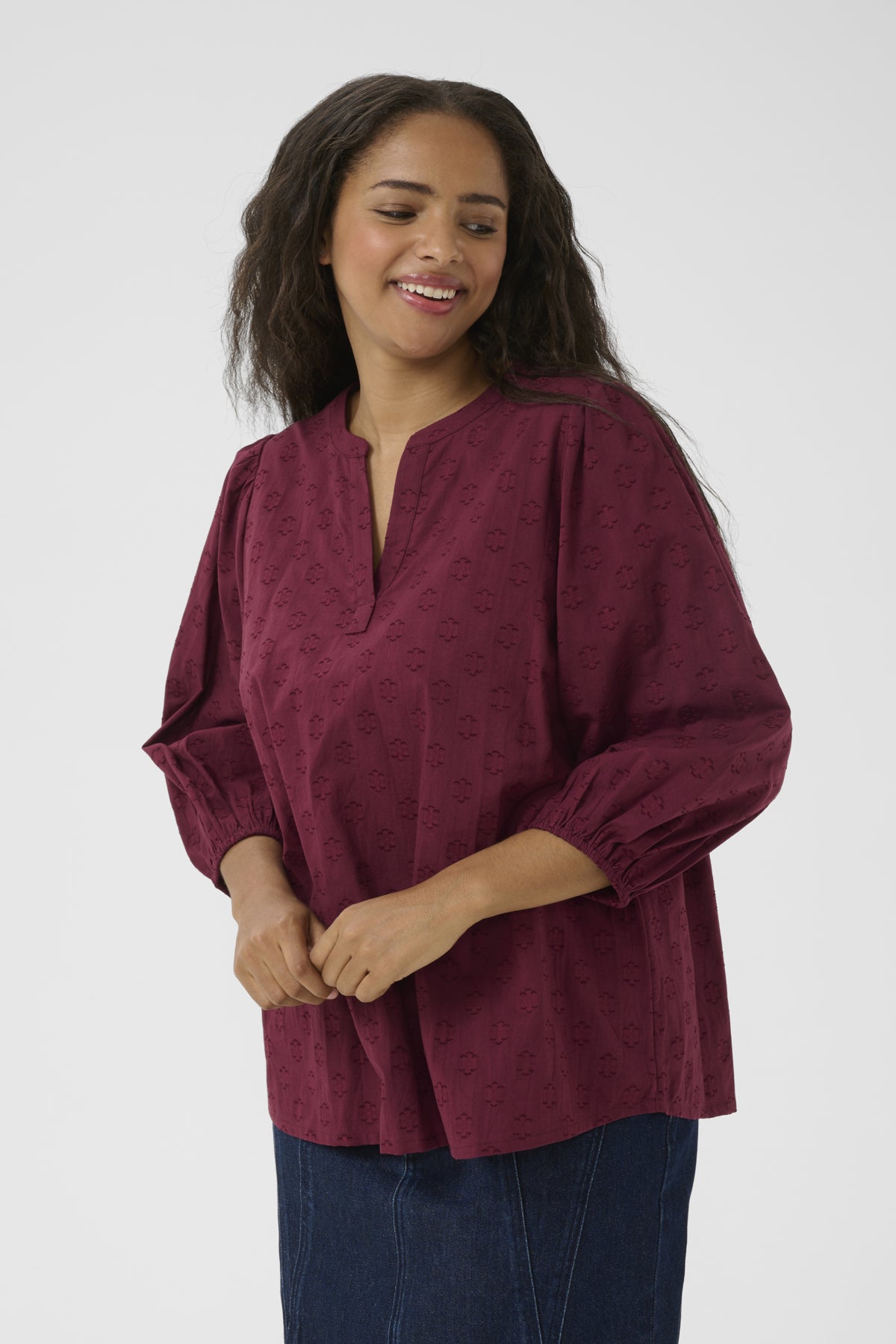 KCloulou Blouse 3/4 SL Windsor Wine - 10583706