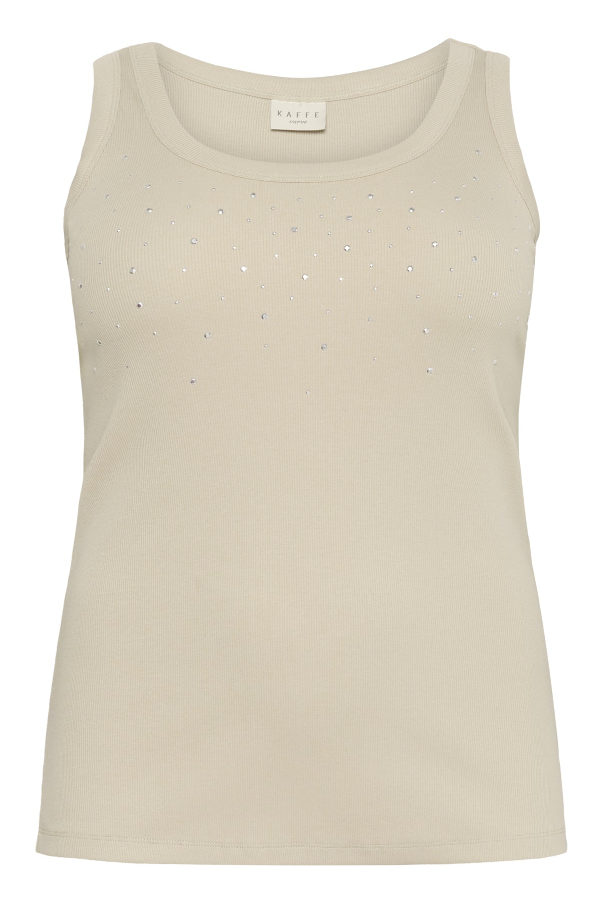 KCcarina Rhinestone Tank Top Fjädergrå