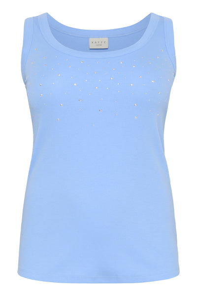 KCcarina Rhinestone Tank Top Vista Blue Thumbnail