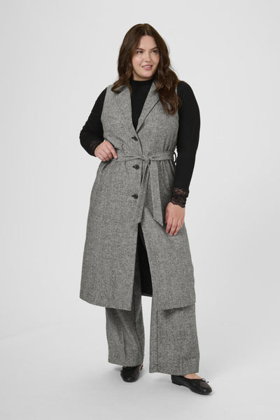 KCthilla Waistcoat Black/Grey Tweed - 108553 - 10583808 Thumbnail
