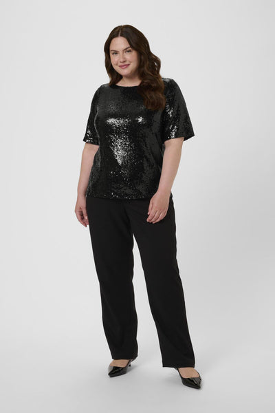 KCmirana Sequin Blouse Black Deep - 100121 - 10583819 Thumbnail