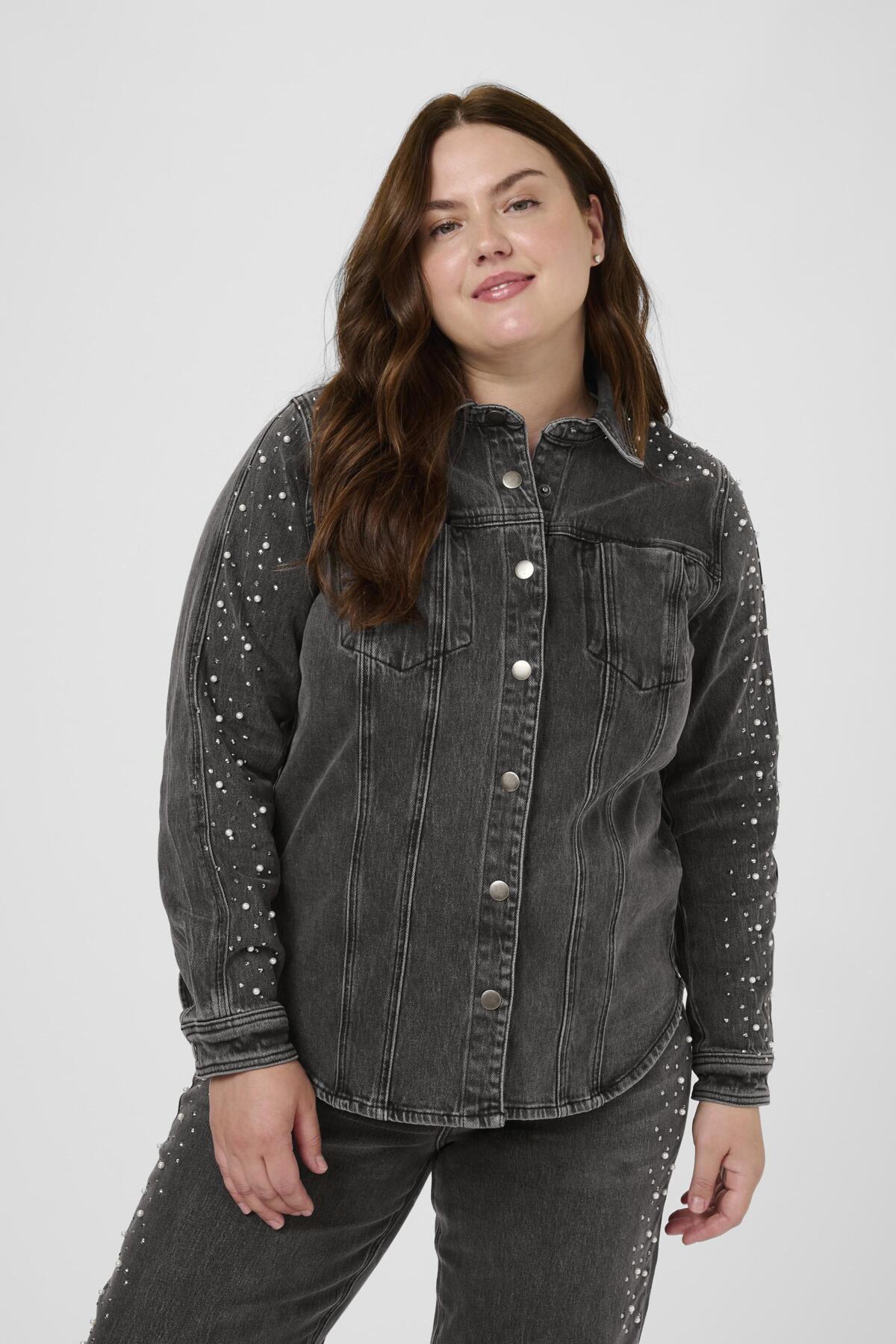 KCpetri Denimjacka Grå vintage tvätt - 108531 - 10583825