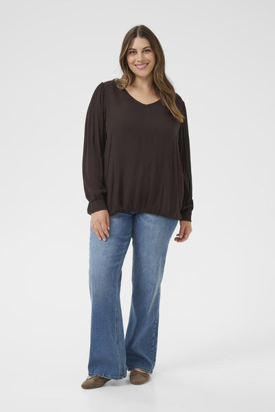 KCtina Ami Blouse Black Coffee - 191111 - 10583869 Thumbnail